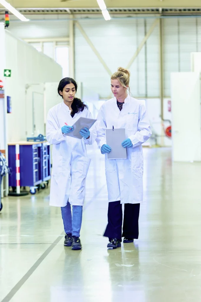 Two women in the lab