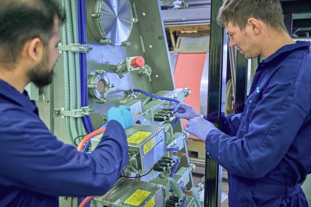 People working on production for our silicon anode