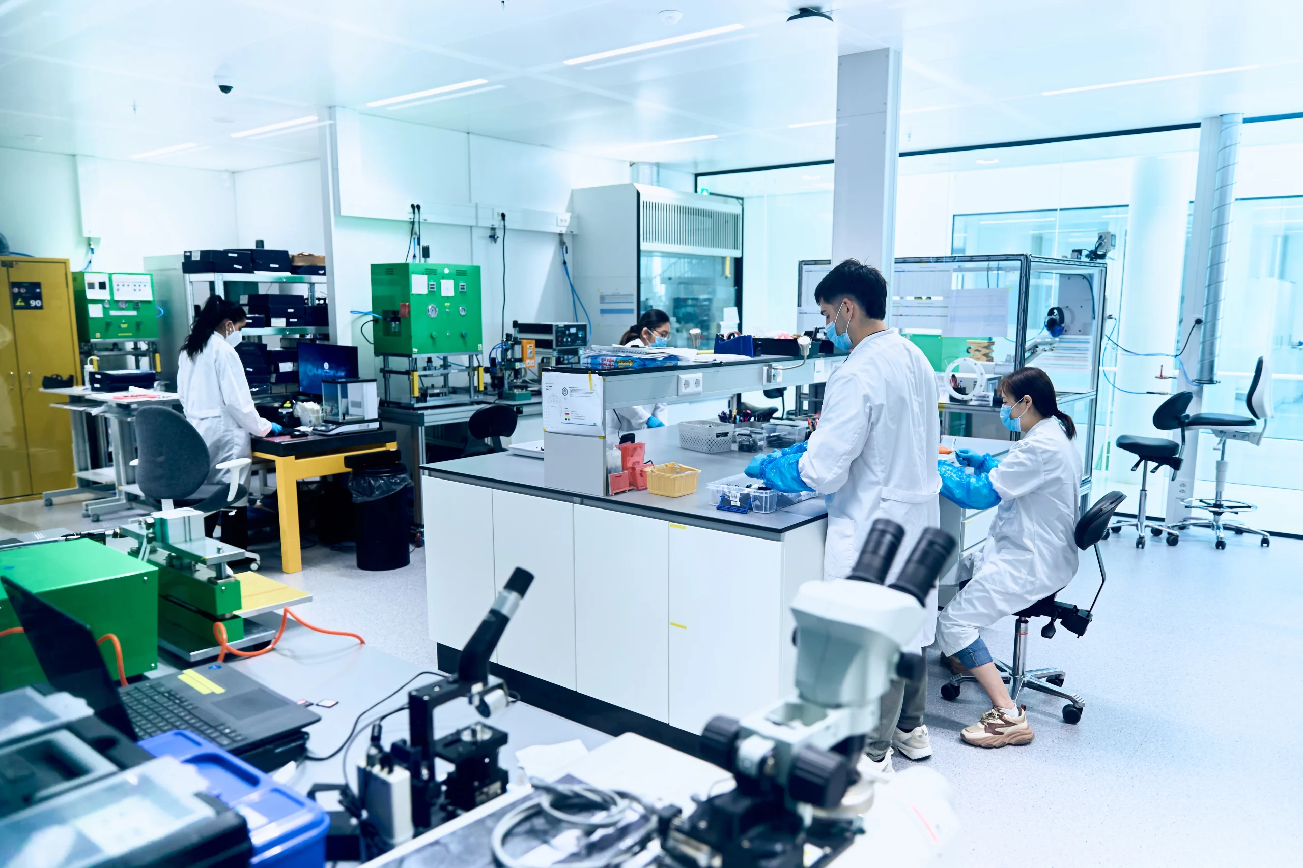 LeydenJar employees working on high energy density batteries